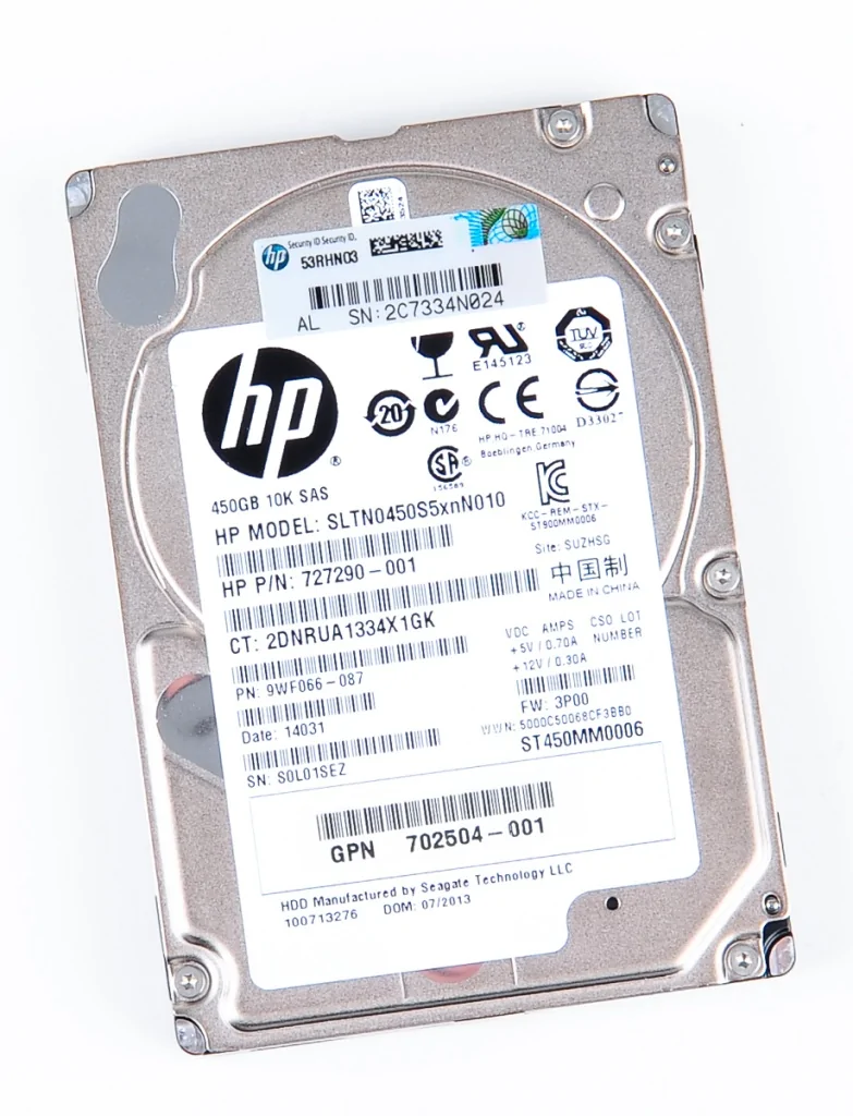 2.5" HP 450GB 6G 10k SAS SFF no tray caddy (727290-001, 702504-001, 703243-001)