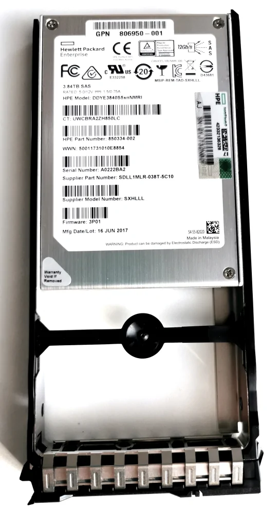 2.5" HPE 3PAR 20000 9000 3.84TB SAS SSD SFF (K2R25B, Q0F44A, 872801-001)