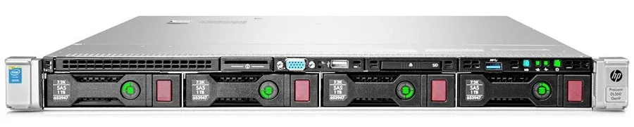 HPE Proliant DL360 Gen9 4xLFF 2x2.4 GHz 6-Core Xeon E5-2620v3/32Gb (2x16) PC4-2400t/no HDD/2x500W