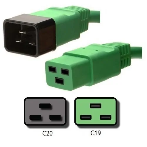 Кабель питания IEC 320 Power Cord C20 / C19 - 6 ft, 20A/250V 12 AWG 1.85m