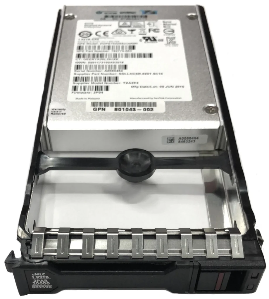 2.5" HPE 3PAR 20000 1.92TB SAS SSD SFF (J8S13B, 809590-001)
