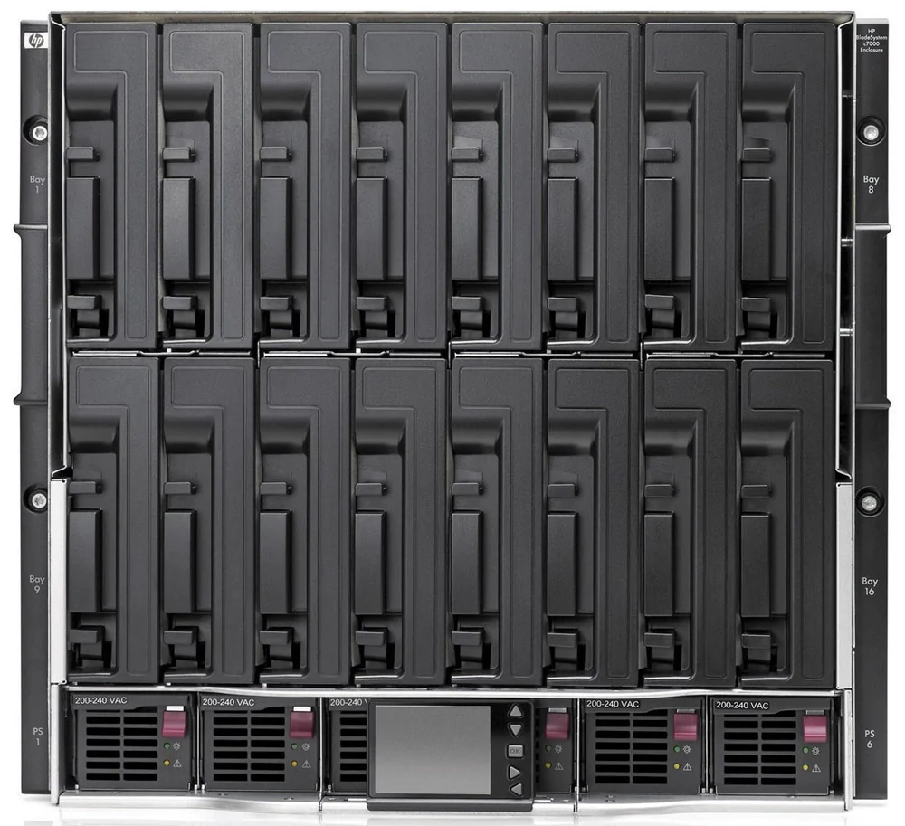 HP BladeSystem c7000 G2 with 6 Power Supplies, 10 Fans, Onboard Administrator (507015-B21)