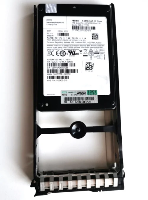 2.5" HPE 3PAR 20000 9000 7.68TB SAS 12G SSD SFF (P9L79B, Q0F42A, 863459-001)