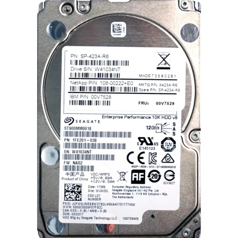 2.5" Seagate Enterprise Performance 900Gb SAS 12Gb/s 10000rpm HDD (ST900MM0018)