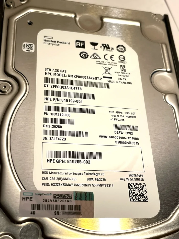 3.5" HPE 3PAR StoreServ 8000 8TB 12G SAS LFF (P9B44B, 846590-001)